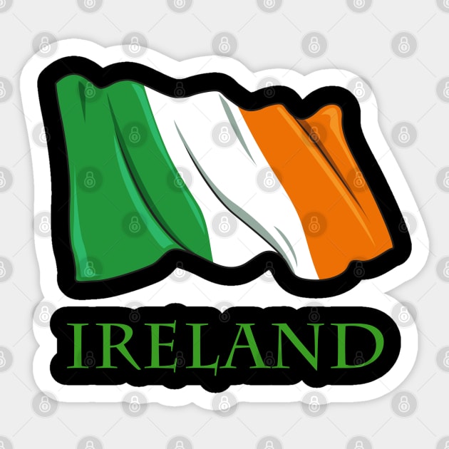 Proud To Be Irish - The Flag of Ireland Sticker by BigRaysTShirts